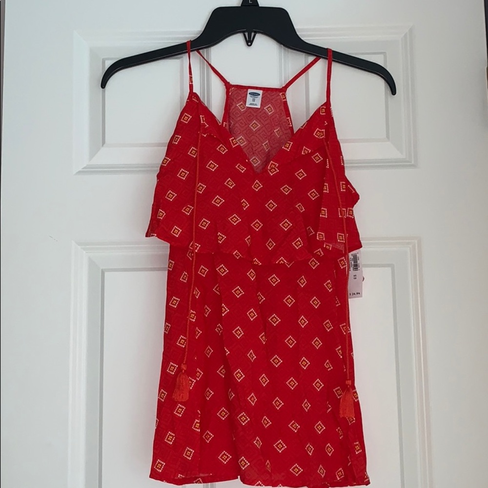 Red tank top